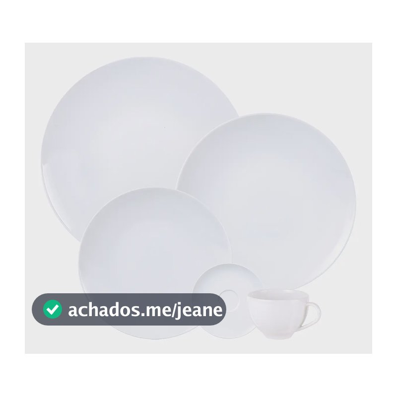 Aparelho de Jantar Flávia Em Porcelana 20 peças Tramontina