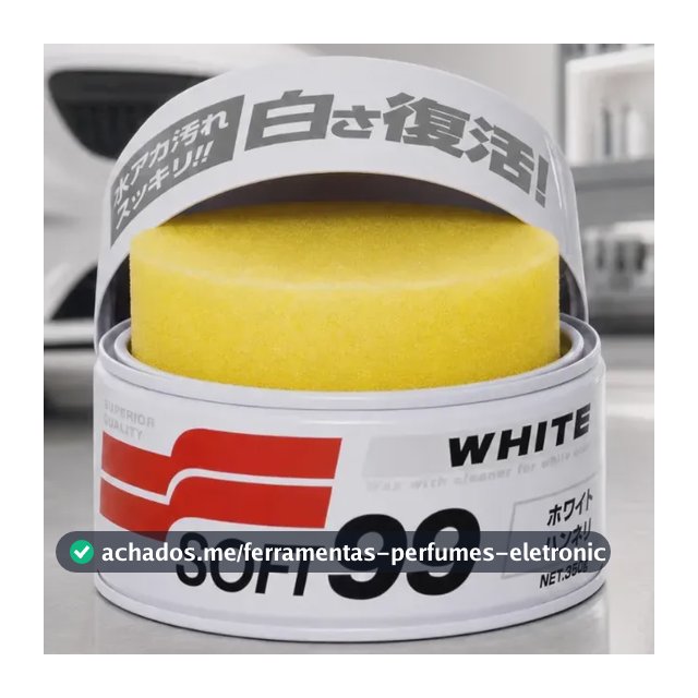 Cera Carnaúba Para Carros Brancos Soft99 White Cleaner 350g