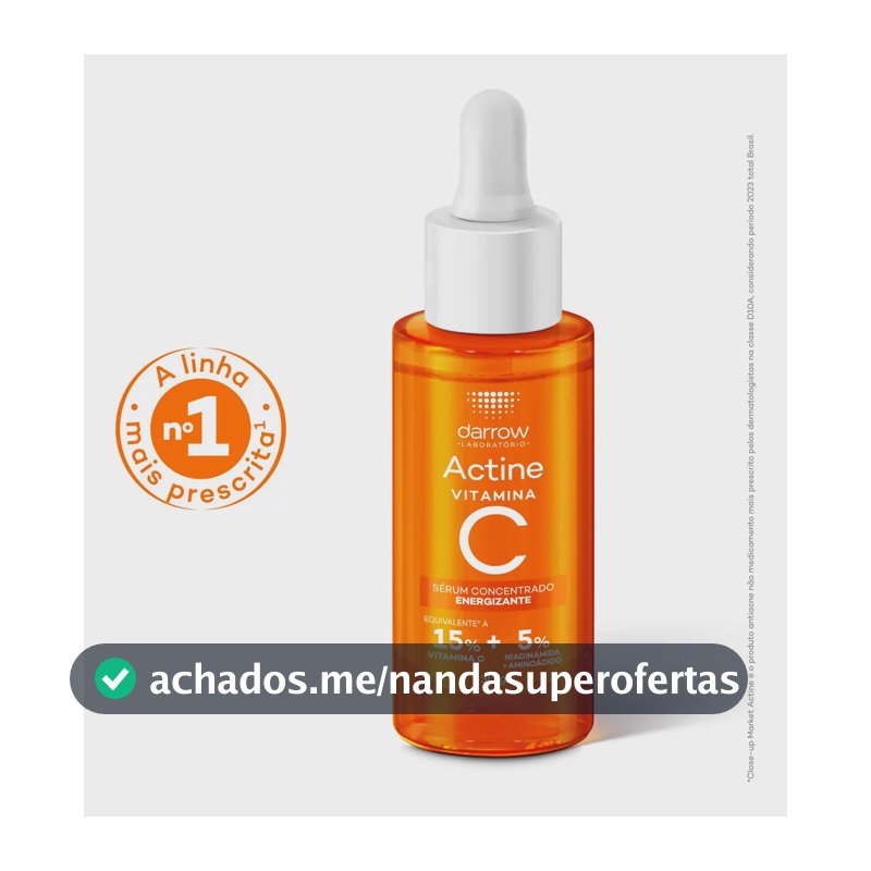Sérum Concentrado Antioxidante Darrow Actine Controle de Oleosidade 30g