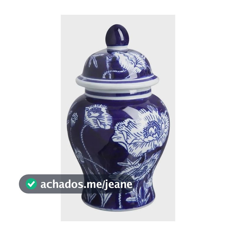 Potiche Home Style Azure 20 Cm Azul