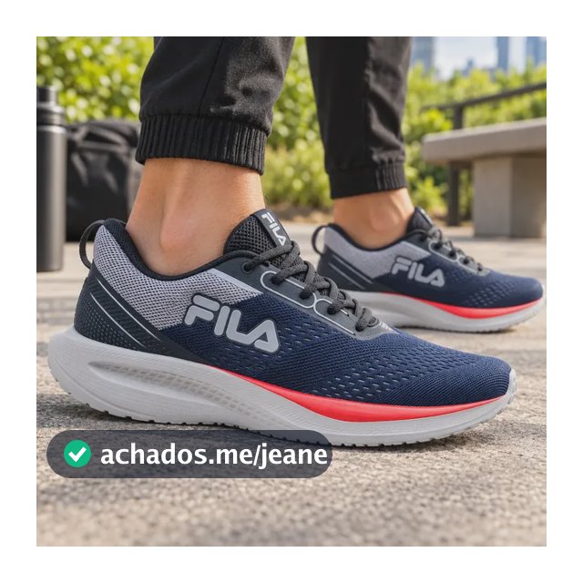 Tênis Fila Masculino Rise Up Esportivo Treino Original Marinho/prata Liso 42 42