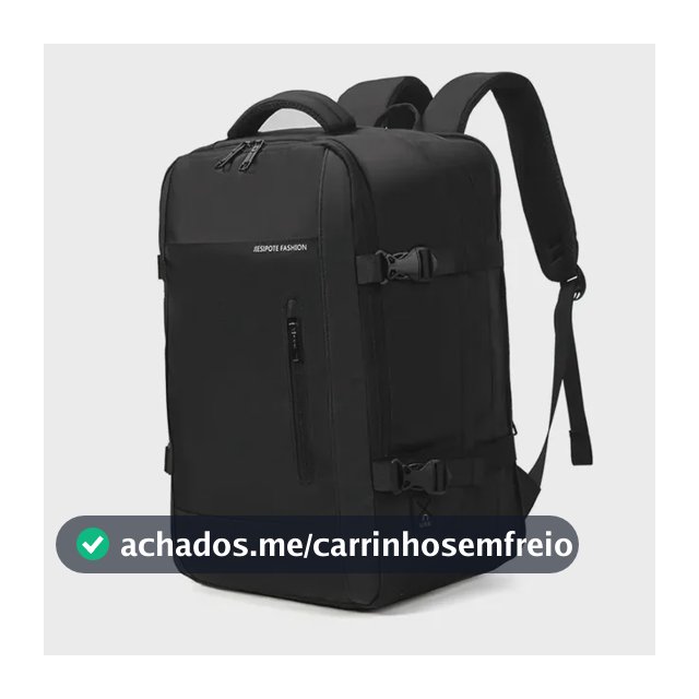 Mochila sem gênero, impermeável, reforçada, com capacidade ampliada de 30-42L, adequada para portátil, viagens diárias, cor preta