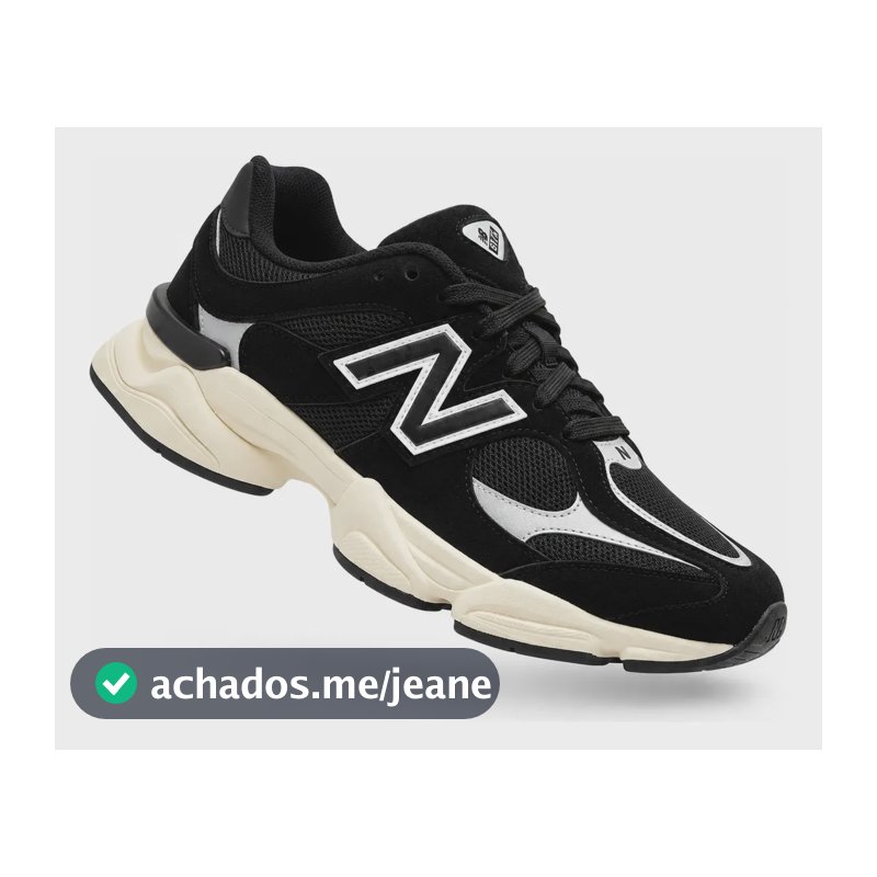 Tênis New Running 9060 Confortavel Academia Promocional Preto 35
