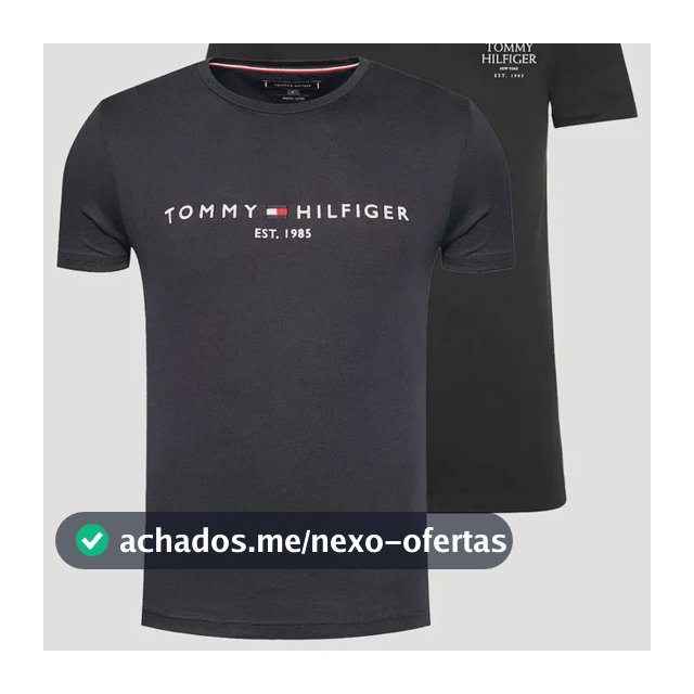 Kit Camisetas Tommy Hilfiger Core/stack Azul Marinho/preta Azul Marinho/preta S/p