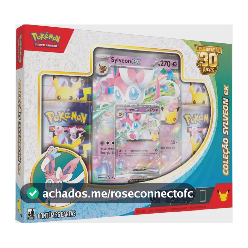 Pokémon Celebração De 30 Anos  Box Ex Sylveon Sylveon Ex