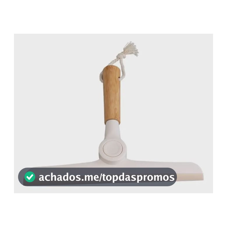 Rodo de Pia Dobrável em Silicone com Cabo de Bambu Ecológico Limpa Diversas Superfícies Preto Branco ÓH CÉUS