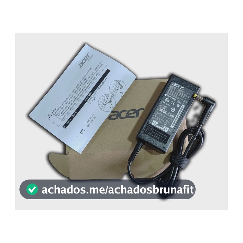 Fonte Carregador Para Notebook Acer 19v 3.42a 65w Voltagem De Entrada 100v-240v