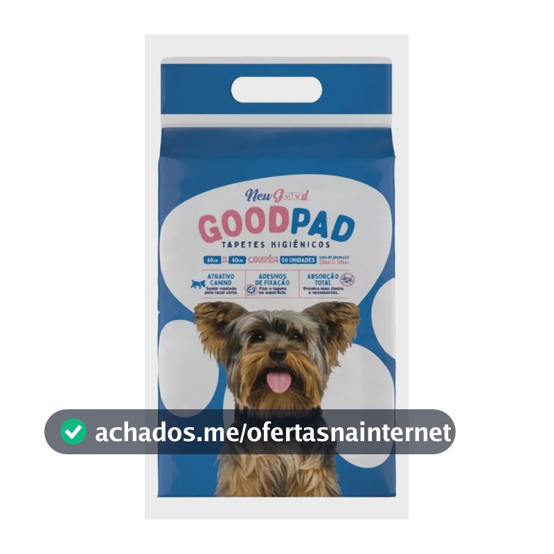 Tapete Hig Good Pad P/ Cães E Gatos 60x60cm Com 50 Unidades