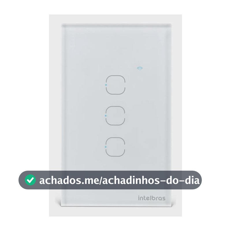 Interruptor Inteligente Touch WI-FI 3 Teclas EIW 1003 Branco Intelbras