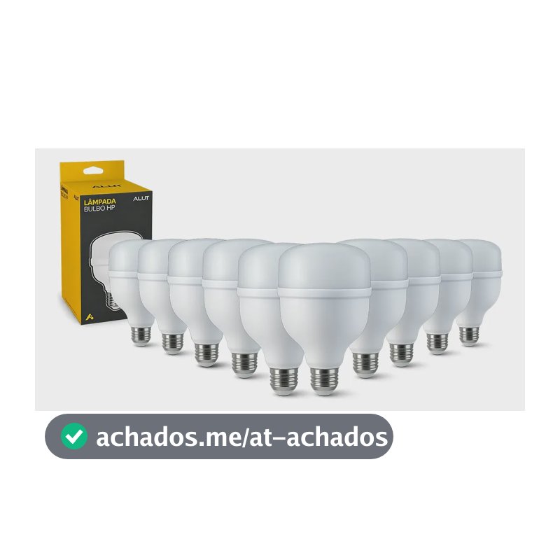 Kit 10 Lâmpadas LED Bulbo 40W Alta Potência Branco Frio 6500K Bivolt E27 - Super Bulbo Econômica 3200 Lúmens Ideal Comércio Garagens Casa