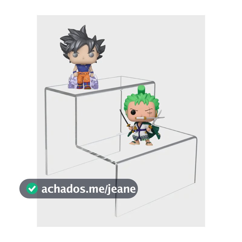 Display Escadinha Expositor Para Funko Pop 2 Degraus Cor Transparente