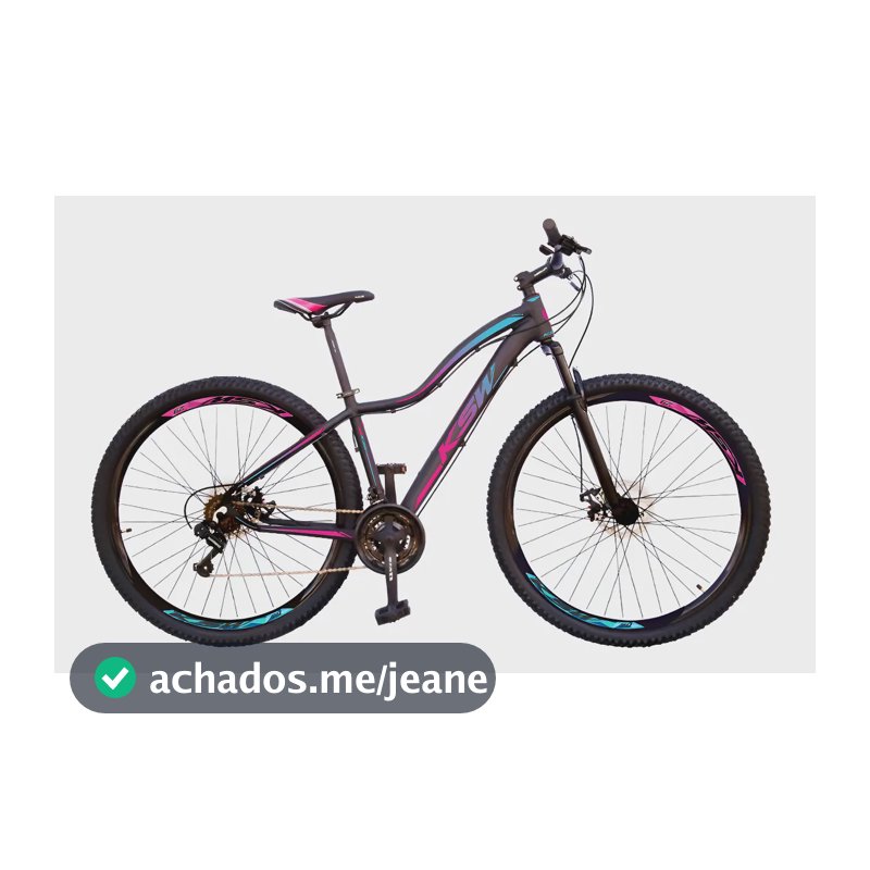 Bicicleta Ksw Mwza 24v Shimano Aro 29 Cor Preto com Pink E Azul Tamanho do quadro 15
