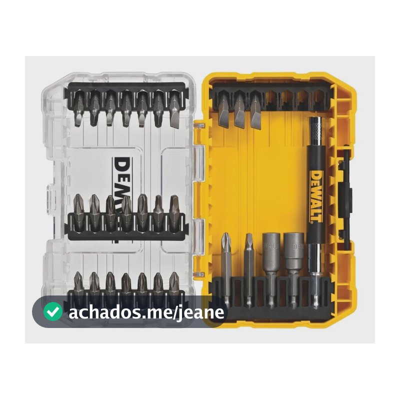 Jogo Bits Parafusadeira C/29 Pc Guia Magnético Dw2162 Dewalt