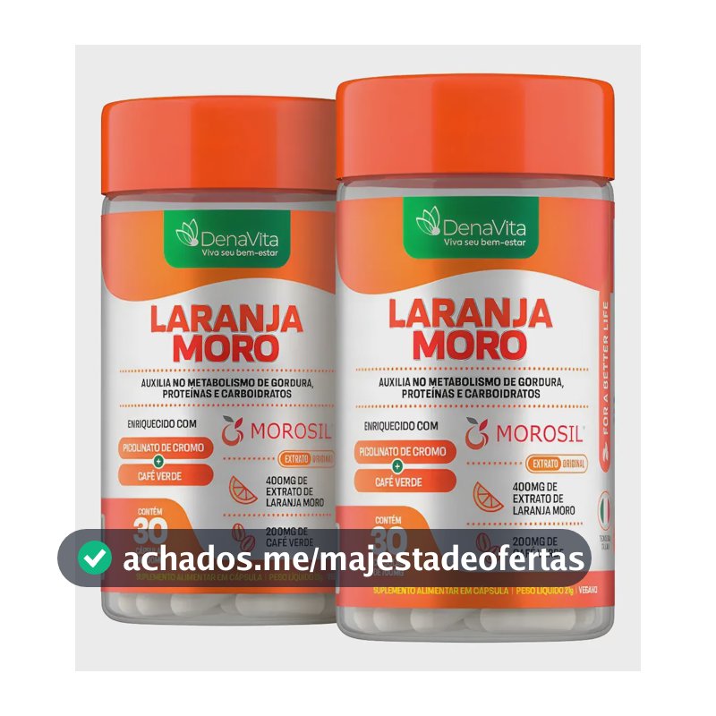 Kit 2x Laranja Moro Morosil Cromo Café Verde - Denavita Extrato De Laranja Moro - Denavita