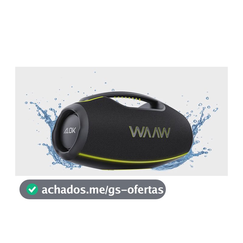 Caixa de Som Portátil Boombox Bluetooth WAAW by Alok Hyperboom 1000 A Prova D’Água 180W