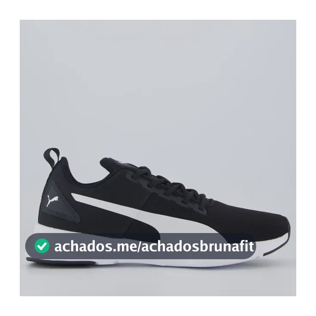 Tenis Puma Flyer Runner Mesh Bdp Preto E Branco