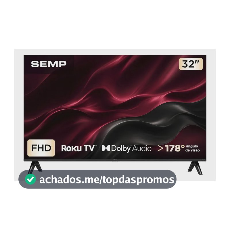 Smart Tv Semp 32 Polegadas Led Full Hd S42r Roku Tv Wi-Fi Dolby Audio Brilho Até 220 Nits 32s42r