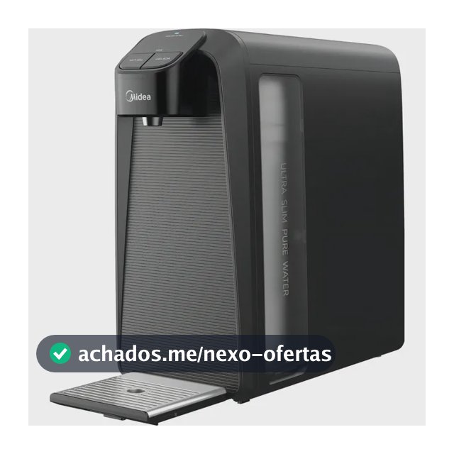 Purificador Midea SlimPure Bivolt Cinza Filtro 2 Estágios