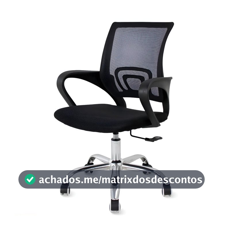 Cadeira de Escritório Zcod V101 Preta Ergonômica com Encosto Reclinável