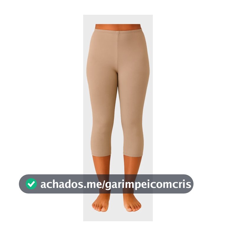 Calça Capri Segunda Pele Anágua Modeladora Feminina Bege Liso G