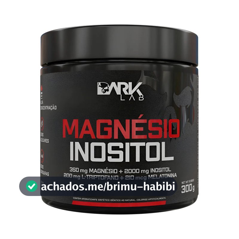 Magnésio E Inositol Taurina Melatonina 300g Dark Lab Maracujá - 50 Doses