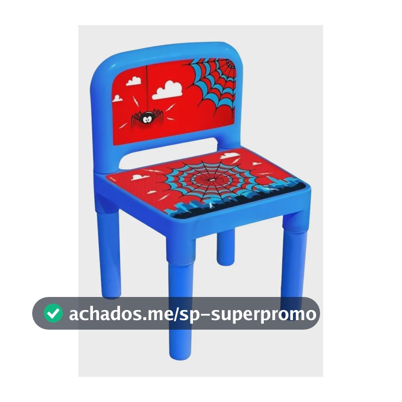 Cadeira Banquinho Infantil Desmontável Com Encosto Plástico Azul