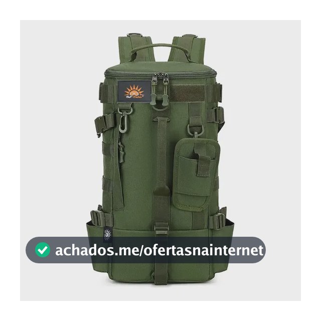 Mochila Tática Militar Reforçada Viagem Camping Pesca 18 Litros Cor Verde