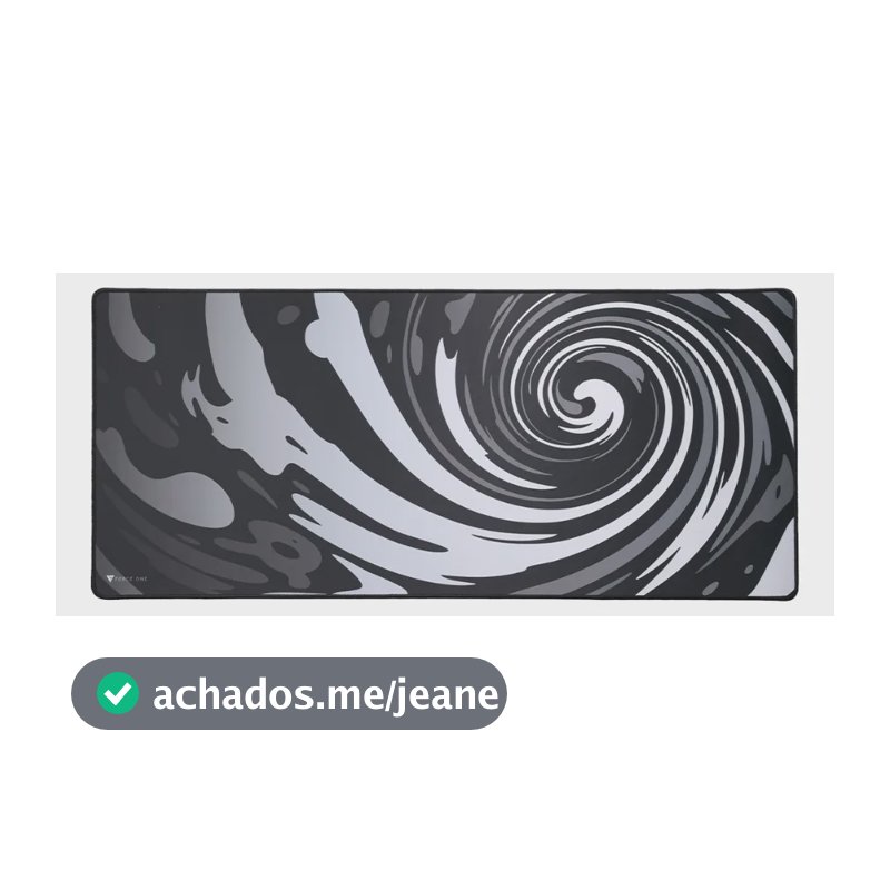 Mousepad Gamer Force One Skyhawk Swirl Xxl 900x400mm 3mm Preto