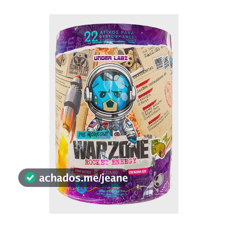 Warzone Rocket Energy 450g - Under Labz Sabor Atomic Pink Lemonade