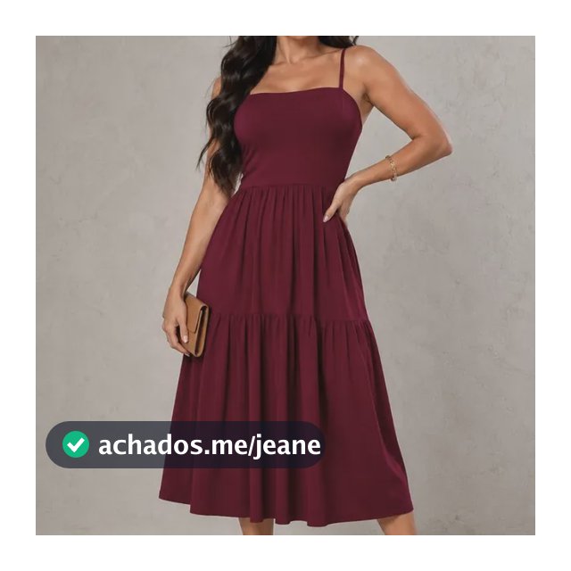 Vestido Midi Feminino Alcinha Viscolycra Soltinho Elegante