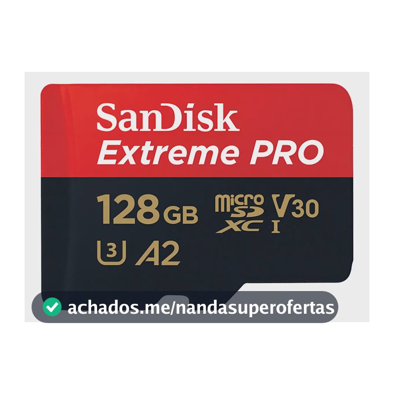Cartão de memória SanDisk SDSQXCD-128G-GN6MA Extreme Pro com adaptador SD 128GB