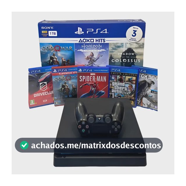 Ps4 Slim Playstation 4 + Jogo E Controle Garantia Preto