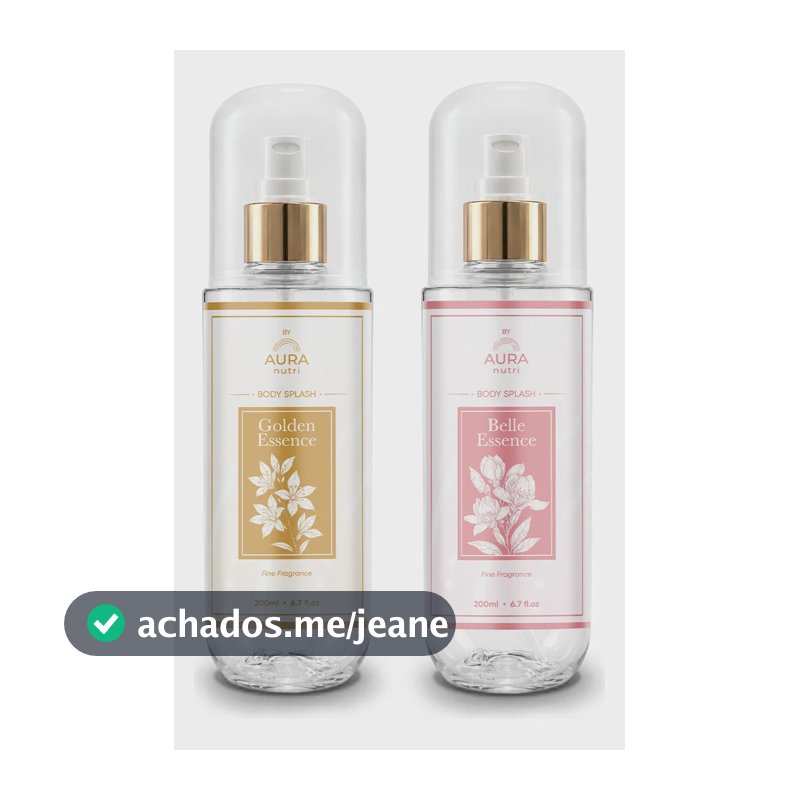 Kit 2x Body Splash Aura Golden + Belle 200ml Floral Promoção