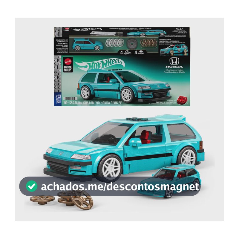 Blocos De Montar Mattel Brick Shopbrick Shop Speed Honda 248 Peças Em Caixa