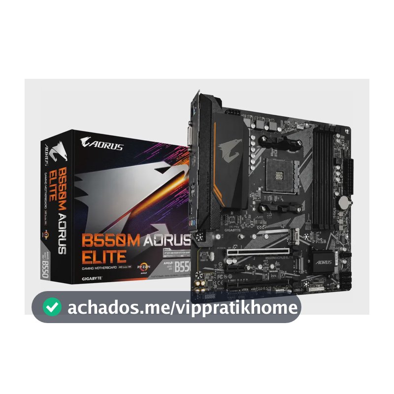 Placa Mãe Gigabyte B550m Aorus Elite, Ddr4, Amd Am4 Preto