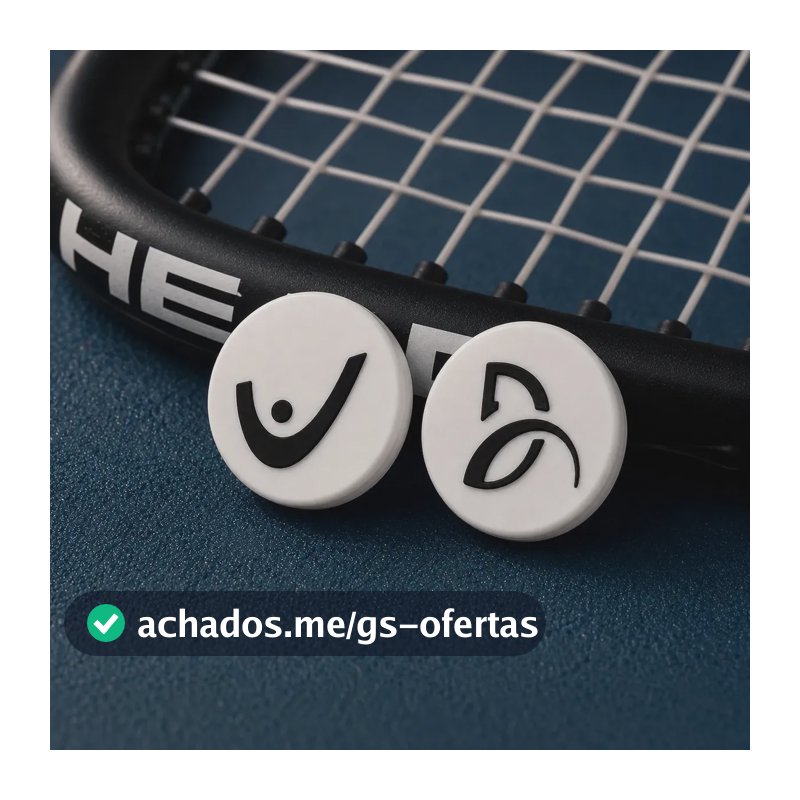 Antivibrador Damper Para Raquete De Tenis Head - 2 Unidades Branco Para Cordas Borrachinha Dampener
