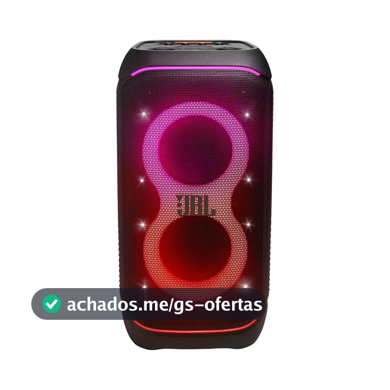 Caixa de Som JBL PartyBox Stage 320 Bluetooth Portátil Com Show de Luzes e Resistente a Respingos – 240W RMS Preta