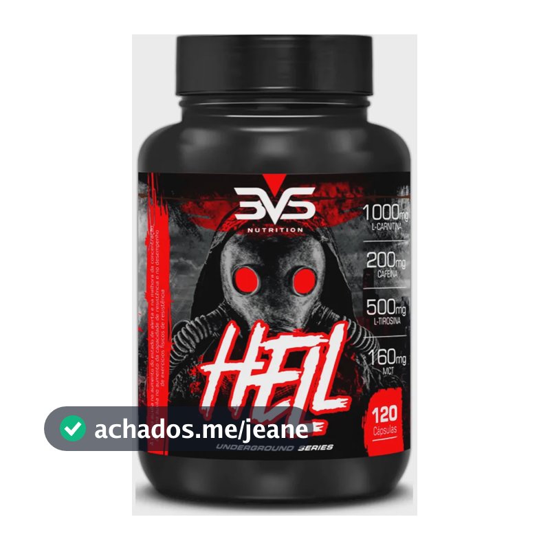 HELL 120 Cápsulas - A Combinação Perfeita ee 7 Ingredientes com Cafeína, L-Carnitina, L-Tirosina, TCM, Picolinato de Cromo e Vitaminas