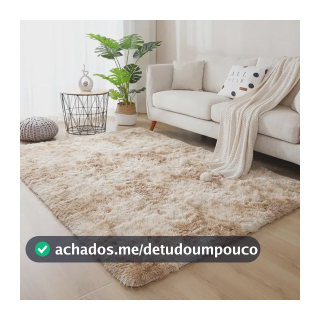 Tapete Felpudo 1,40x1,00 Sala E Quarto Peludo Macio