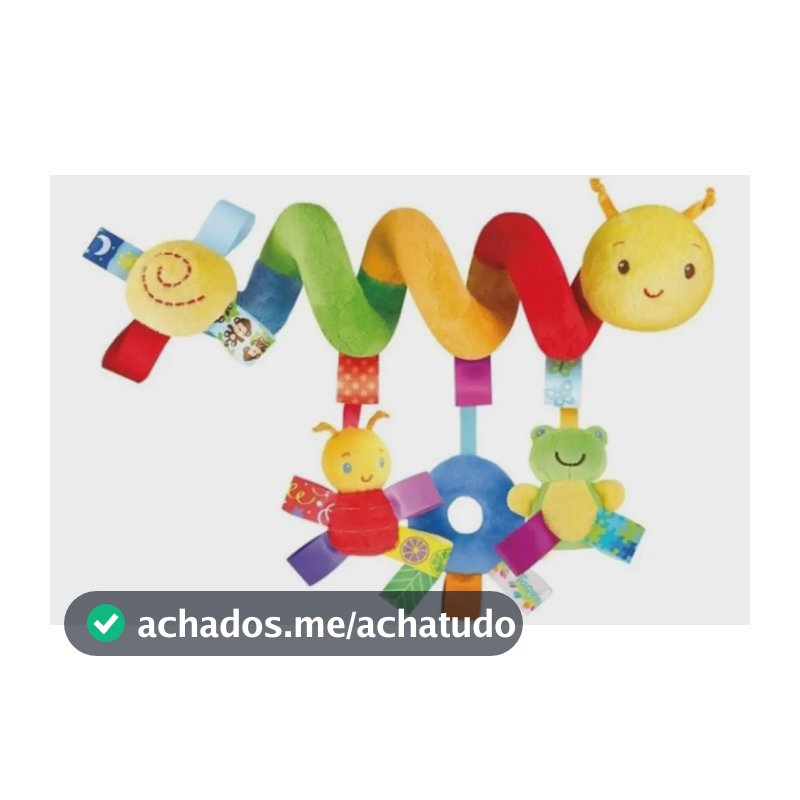 Móbile Centopeia Espiral Bebe Carrinho Com Chocalho Diversao Cor Amarelo