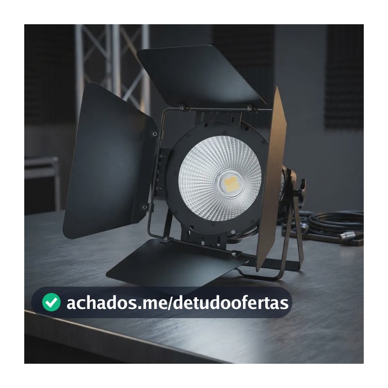 Refletor Led Cob 100w Branco Frio Quente Dmx Profissional 127/220v