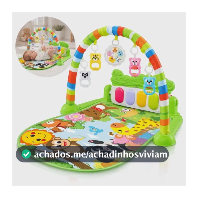Tapete De Atividades Bebe Infantil Piano Musical Amr-1013 Com Brinquedos Interativo Bebe Cor Verde