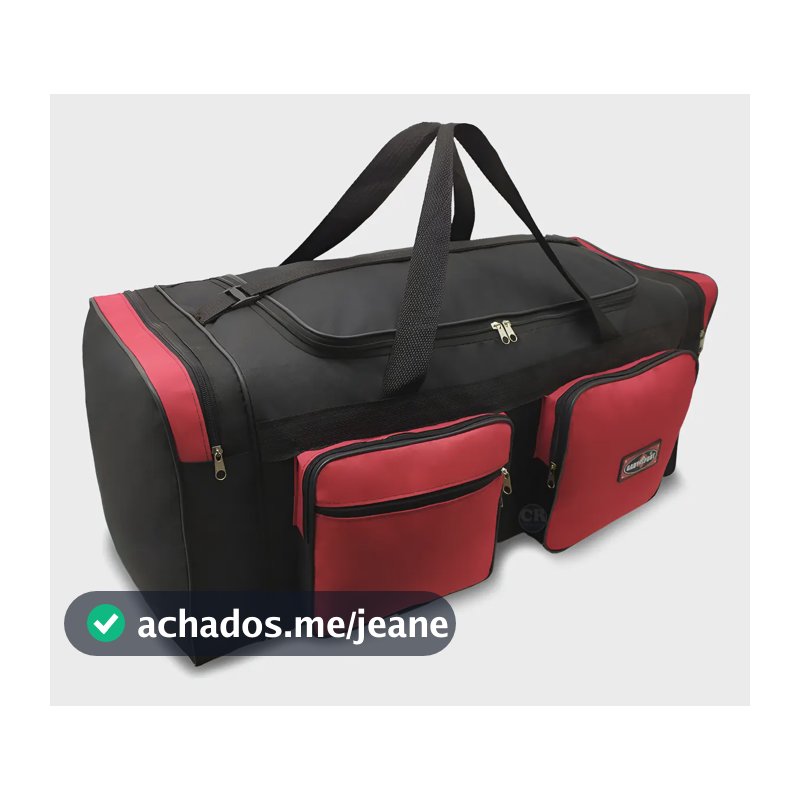 Bolsa de Viagem Extra Grande GabySport 70L Vermelha com Alça Ajustável
