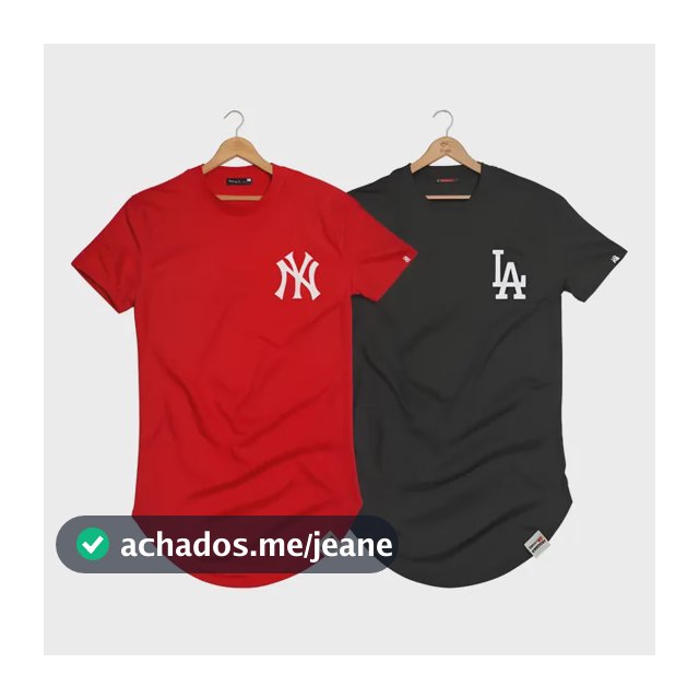 Kit 2 Camisas Longline Camiseta Alongada Blusa Estilo New La