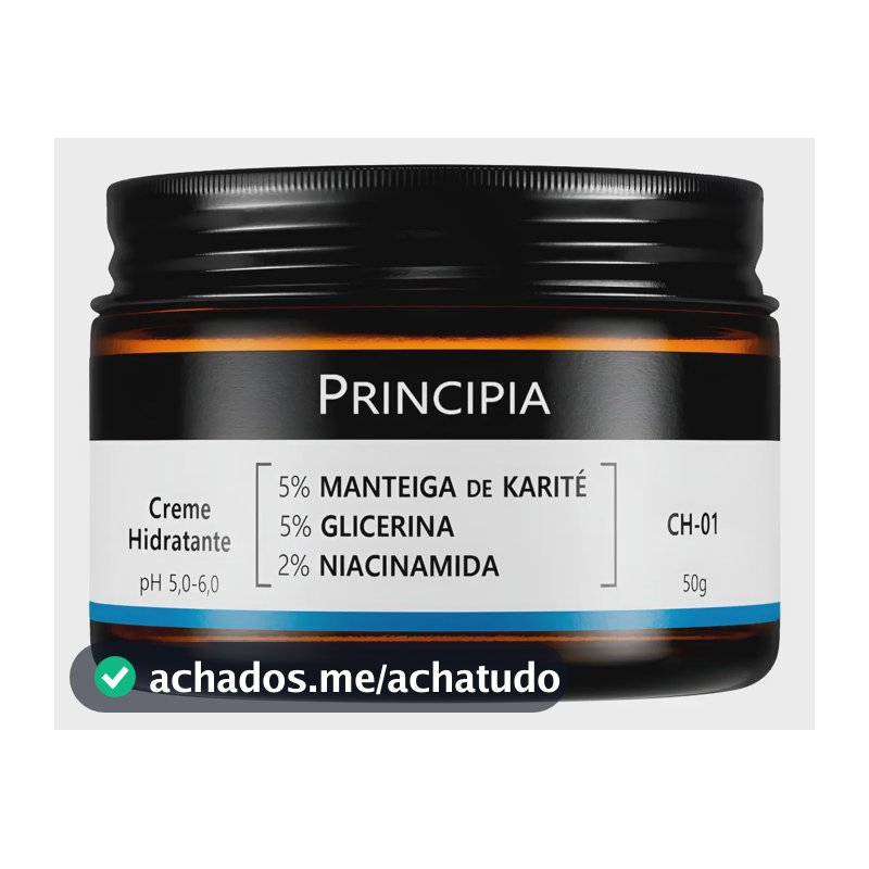 Creme Hidratante Facial Principia Ch-01 Karité Glicerina 50g Todo Tipo De Pele Dia/noite
