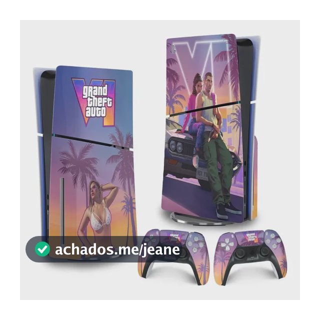 Skin Para Ps5 Slim Disco Adesivo Vertical - Vários