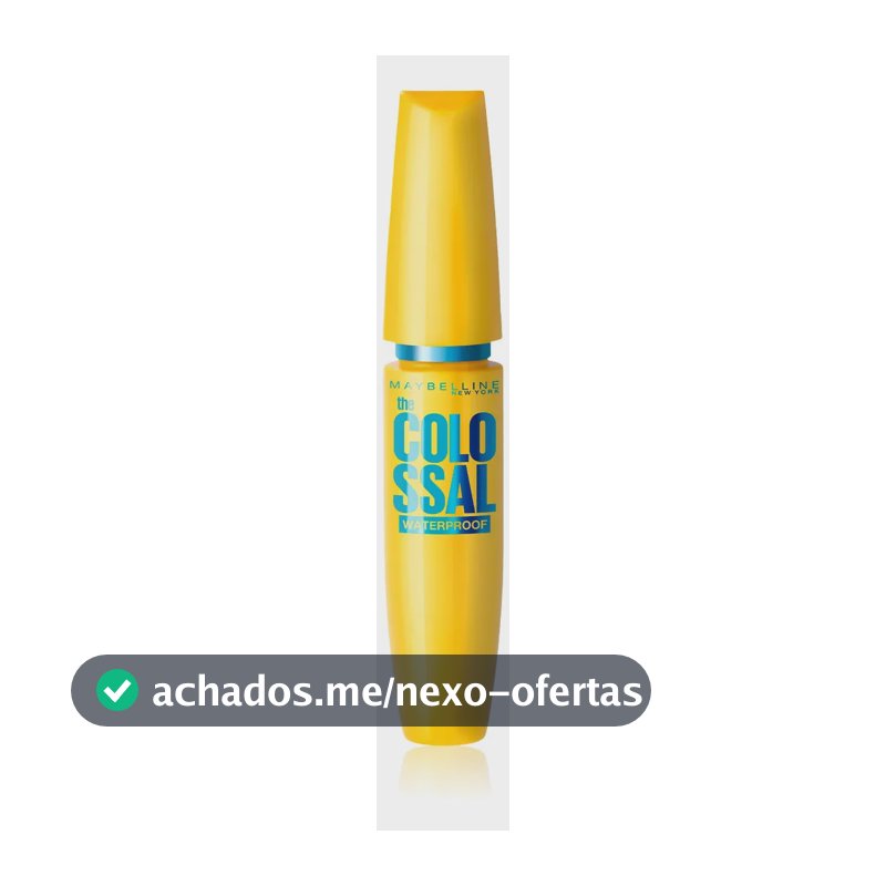Máscara de Cílios À Prova D'Água com Colágeno, Volume Express, Longa Duração, Definição Intensa, Não Empelota, Cor Preto, The Colossal Maybelline NY, 8ml