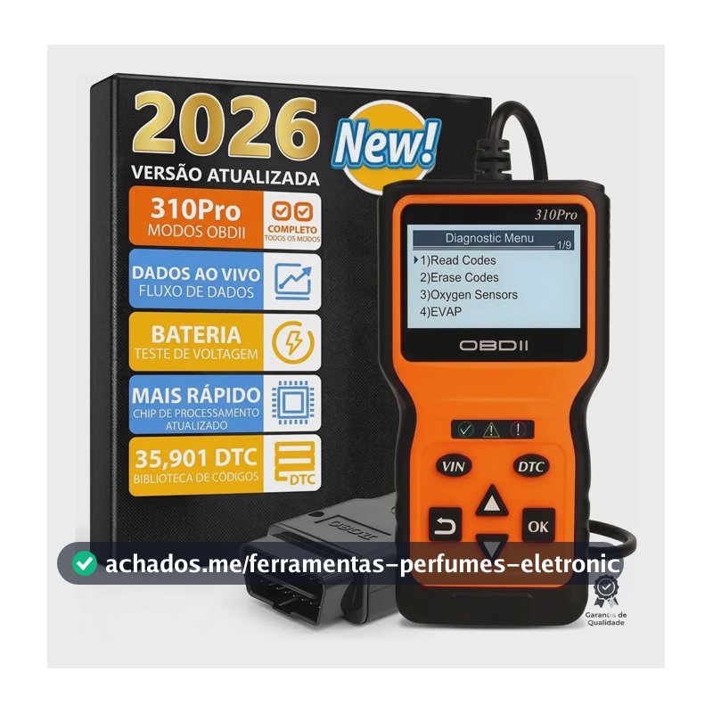 Scanner Obd2 Automotivo 310pro Sem Custo Extra App Bluetooth