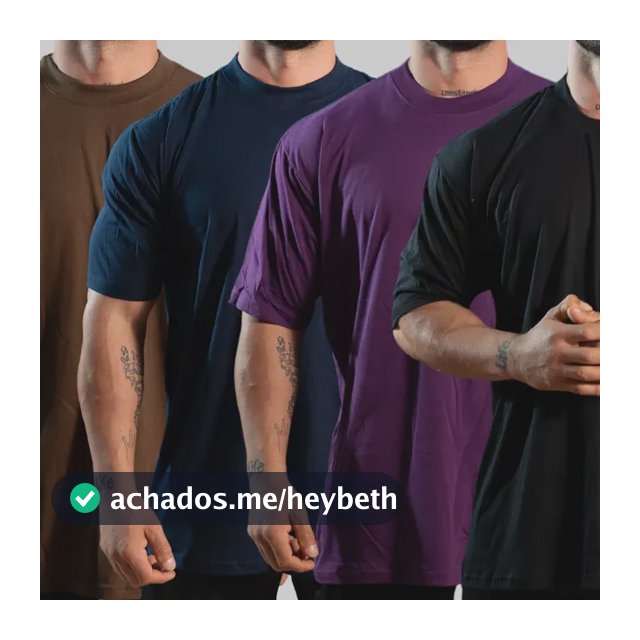 Kit 4 Camiseta Oversized Streetwear Básica Gola Alta Algodão