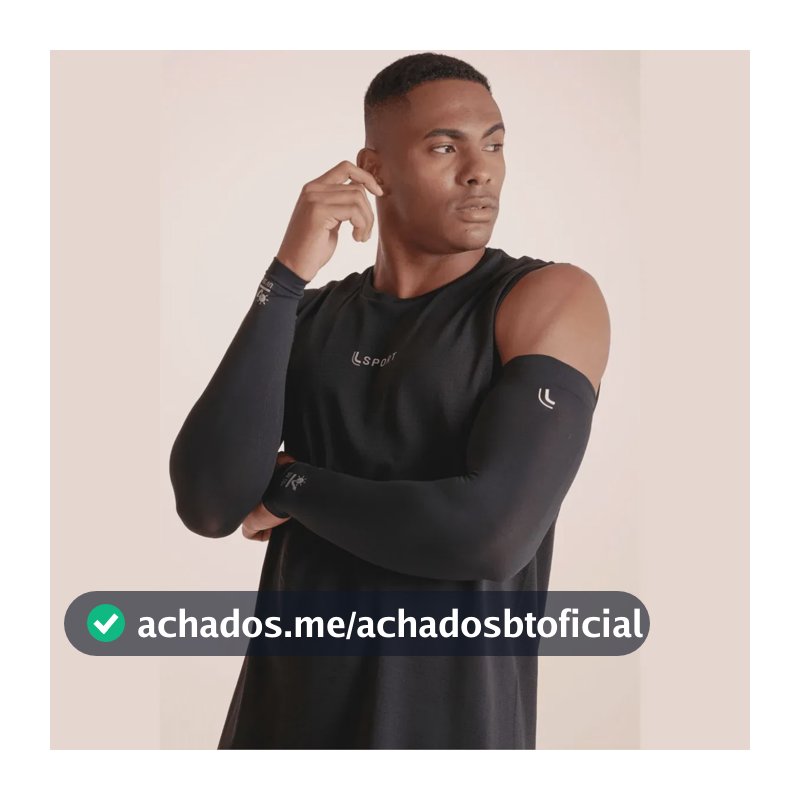 Manguito Beach Tennis Lupo Proteção Uv50+ Ciclismo Corrida  P Preto